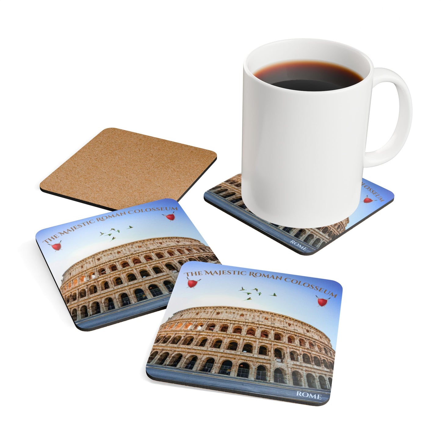 Colosseum Coaster Set — Rome Travel Souvenir