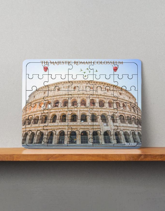 Wooden Puzzle - Durable MDF Jigsaw with Stunning Colosseum Design