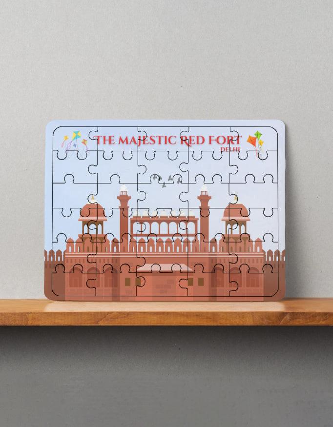 MDF Wooden Puzzle | Elegant Red Fort Design for Kids & Families