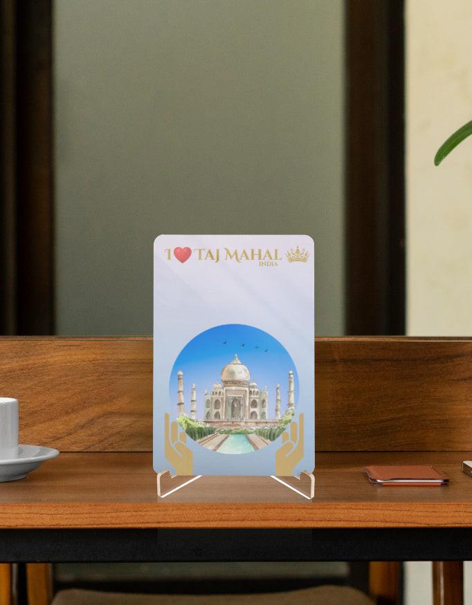 Acrylic Display Stand - Elegant Taj Mahal Design for Home & Gifts