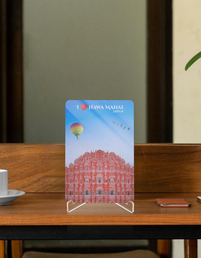 Acrylic Display Stand - Elegant Jaipur Hawa Mahal Showcase for Home & Gifts