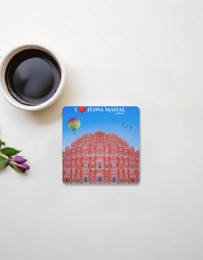 Acrylic Coasters - Vibrant Jaipur Hawa Mahal Design for Home & Office