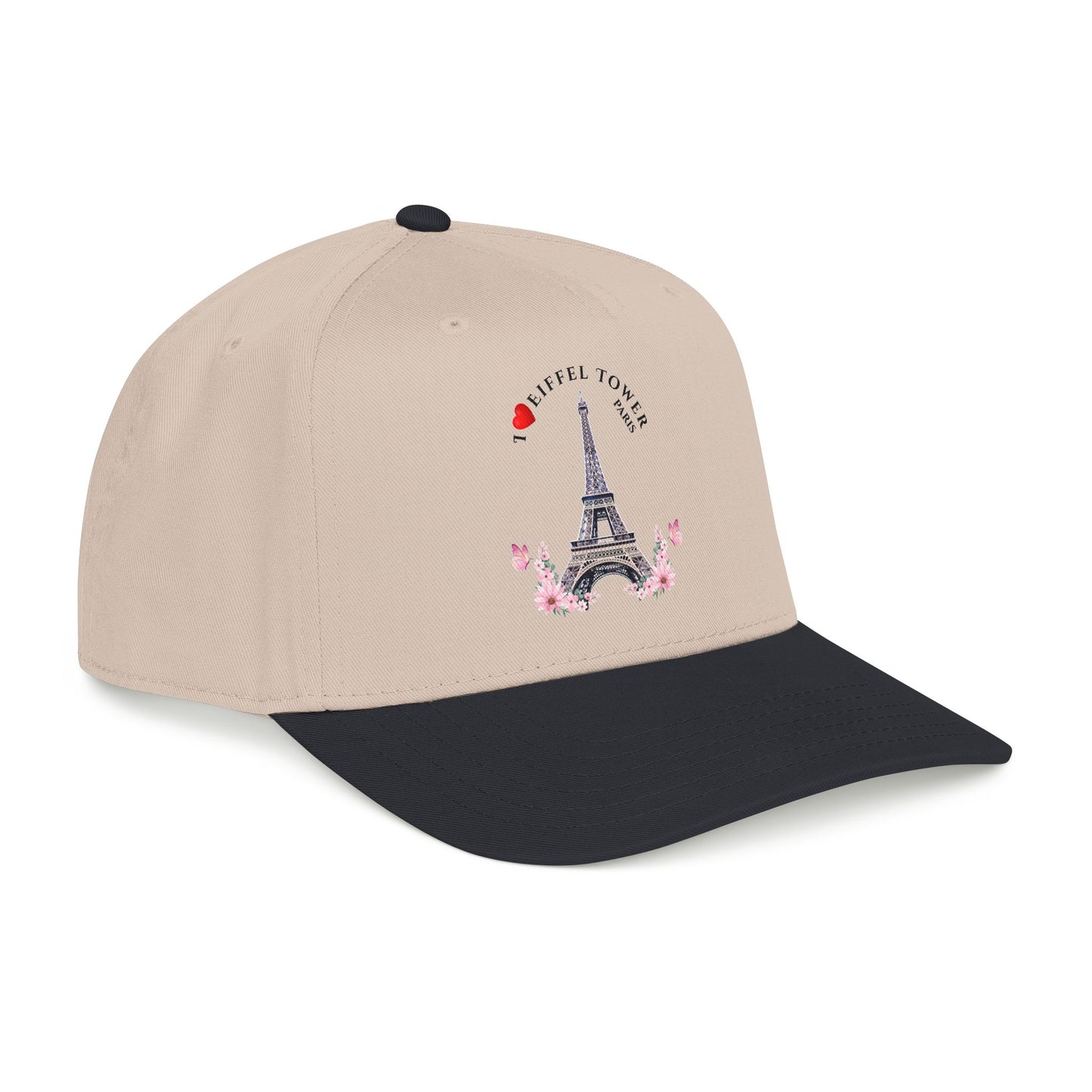 Eiffel Tower Floral Baseball Cap — Paris Travel Souvenir