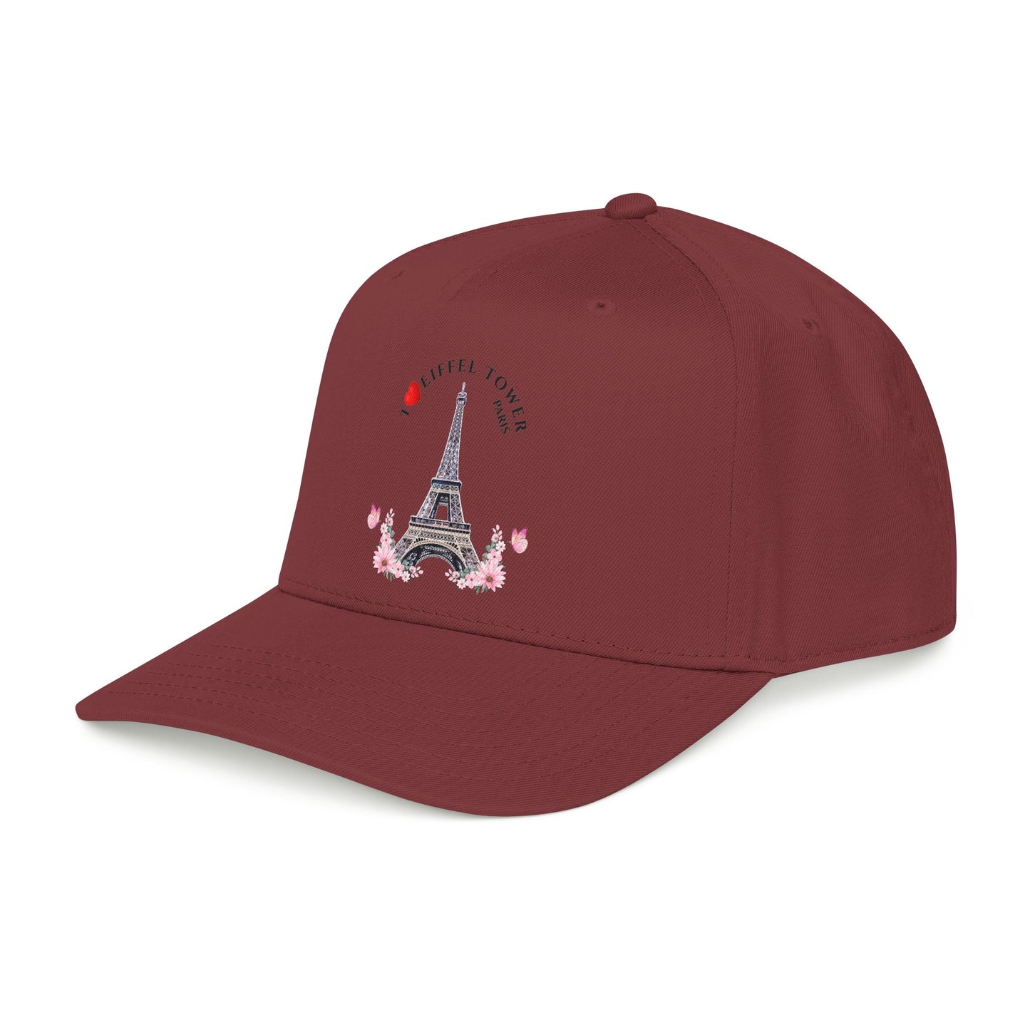 Eiffel Tower Floral Baseball Cap — Paris Travel Souvenir