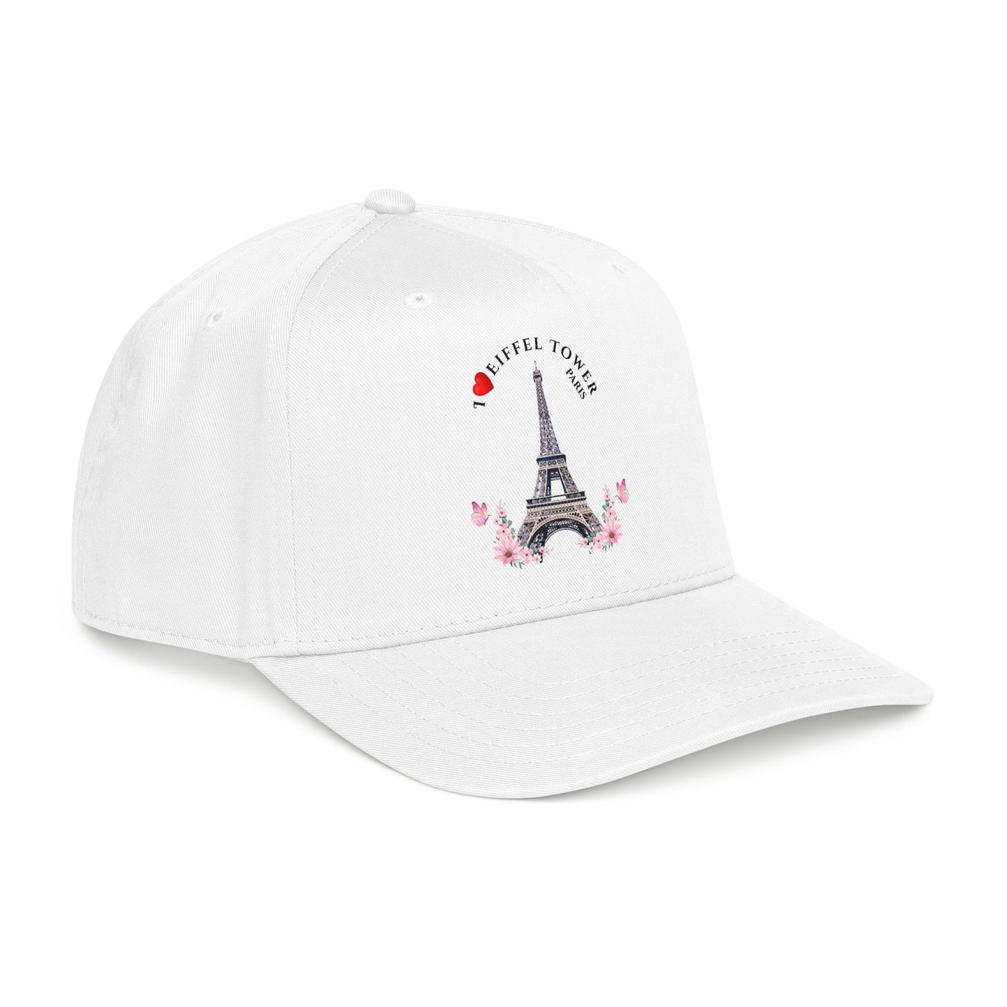 Eiffel Tower Floral Baseball Cap — Paris Travel Souvenir