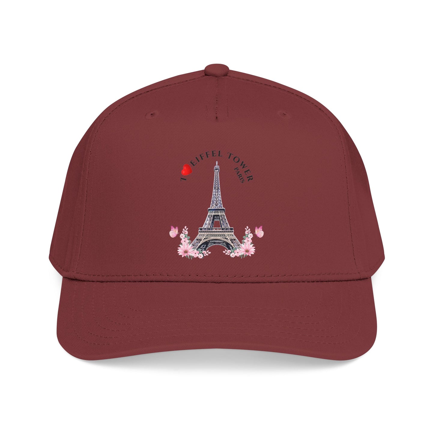 Eiffel Tower Floral Baseball Cap — Paris Travel Souvenir