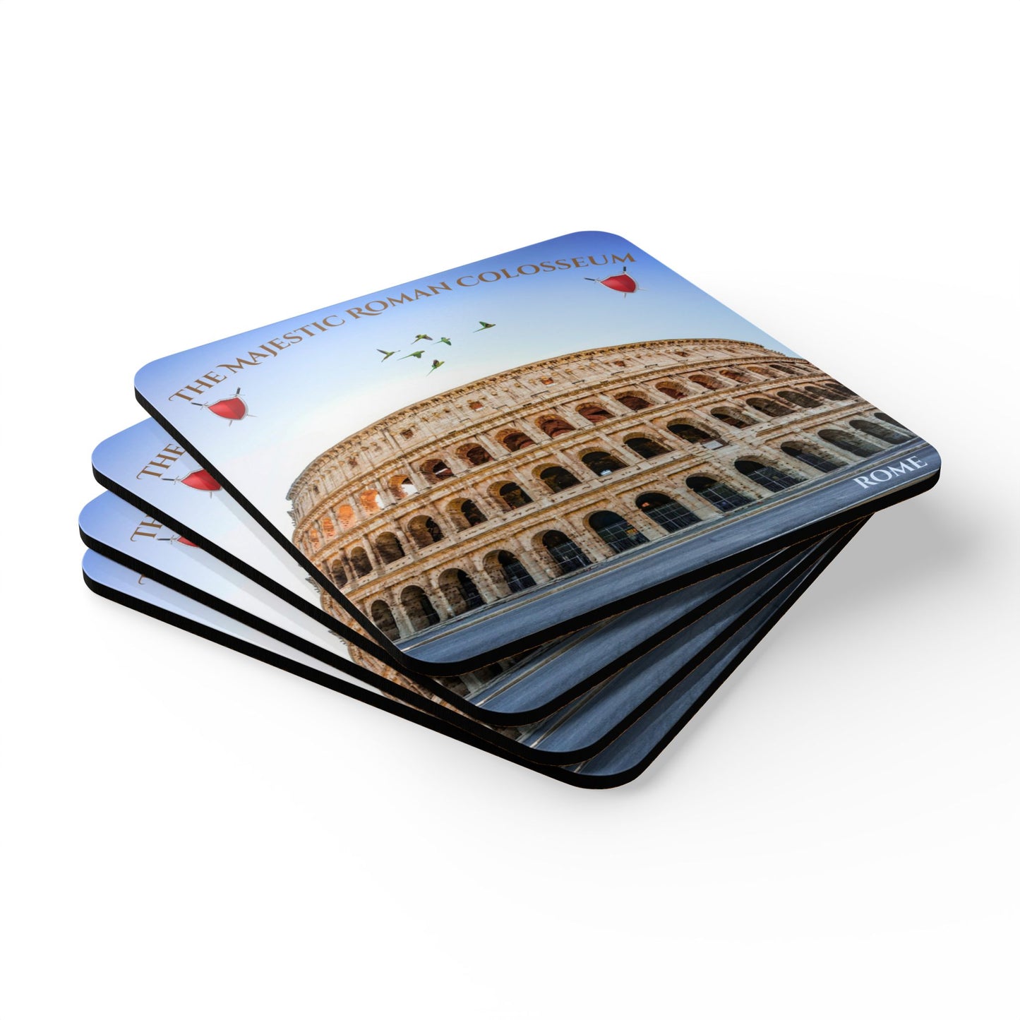 Colosseum Coaster Set — Rome Travel Souvenir