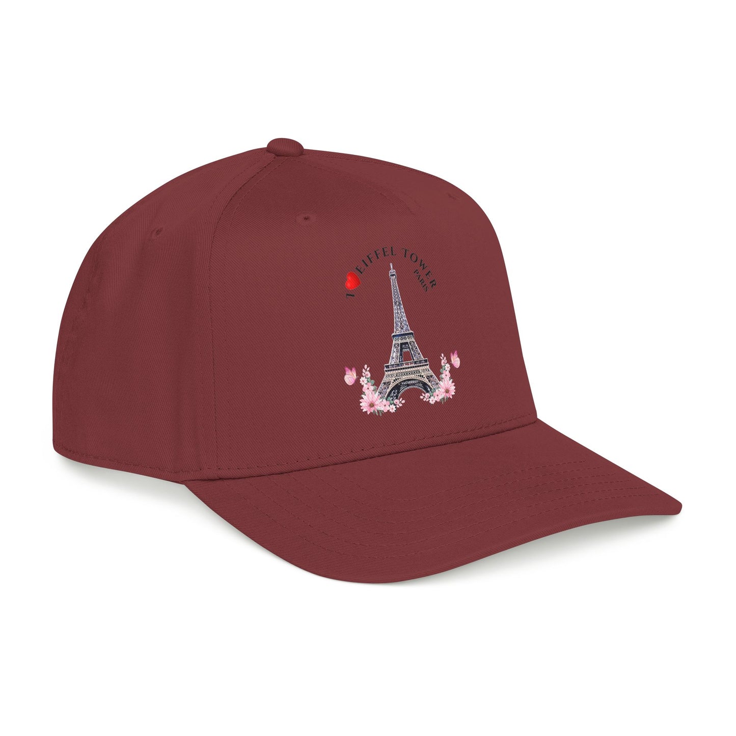Eiffel Tower Floral Baseball Cap — Paris Travel Souvenir
