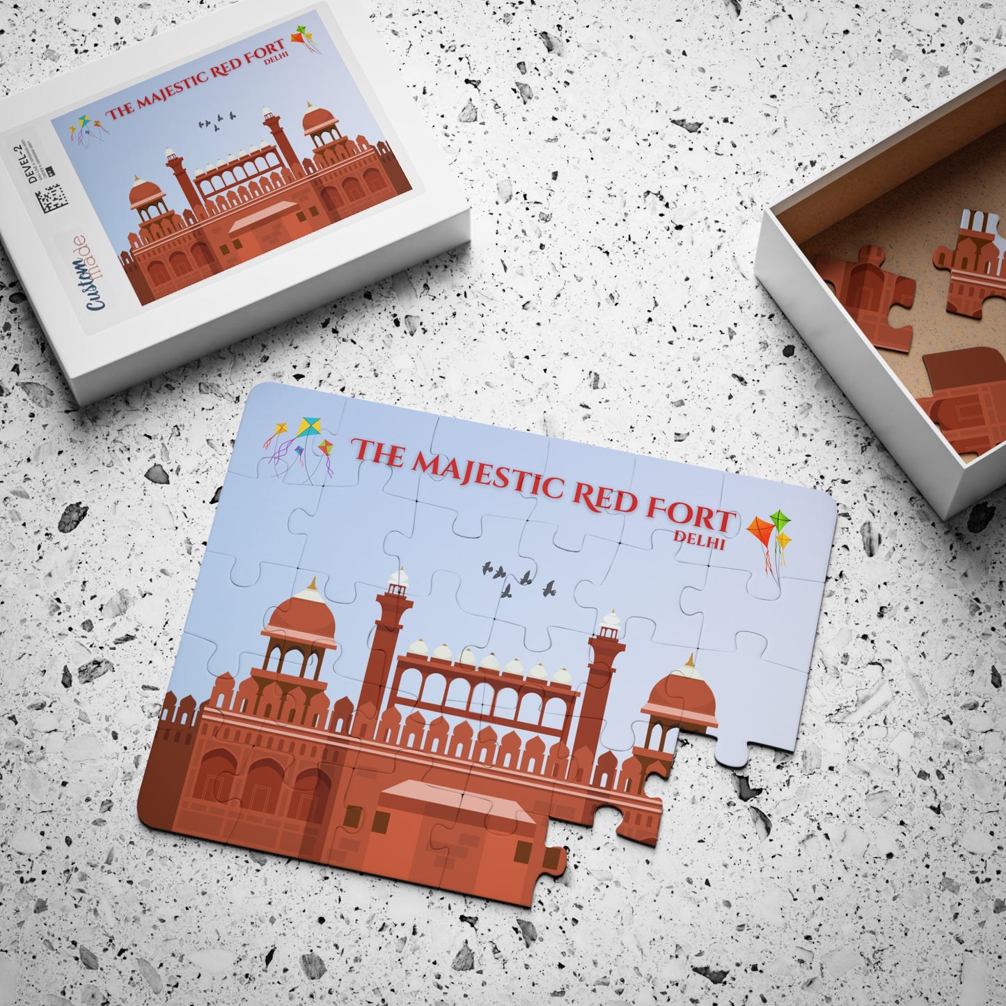 Red Fort Delhi Kids Puzzle — Educational Indian Landmark Jigsaw