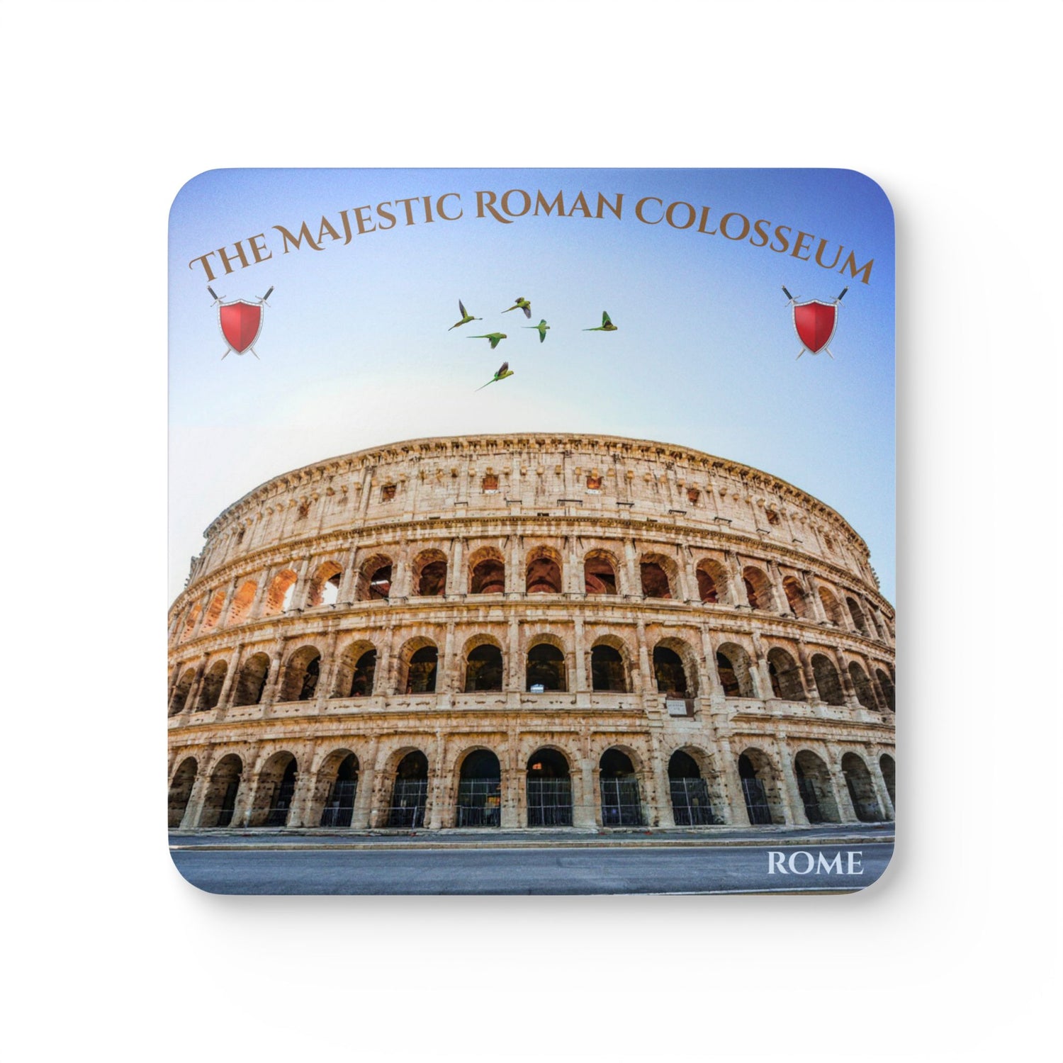 Colosseum Coaster Set — Rome Travel Souvenir