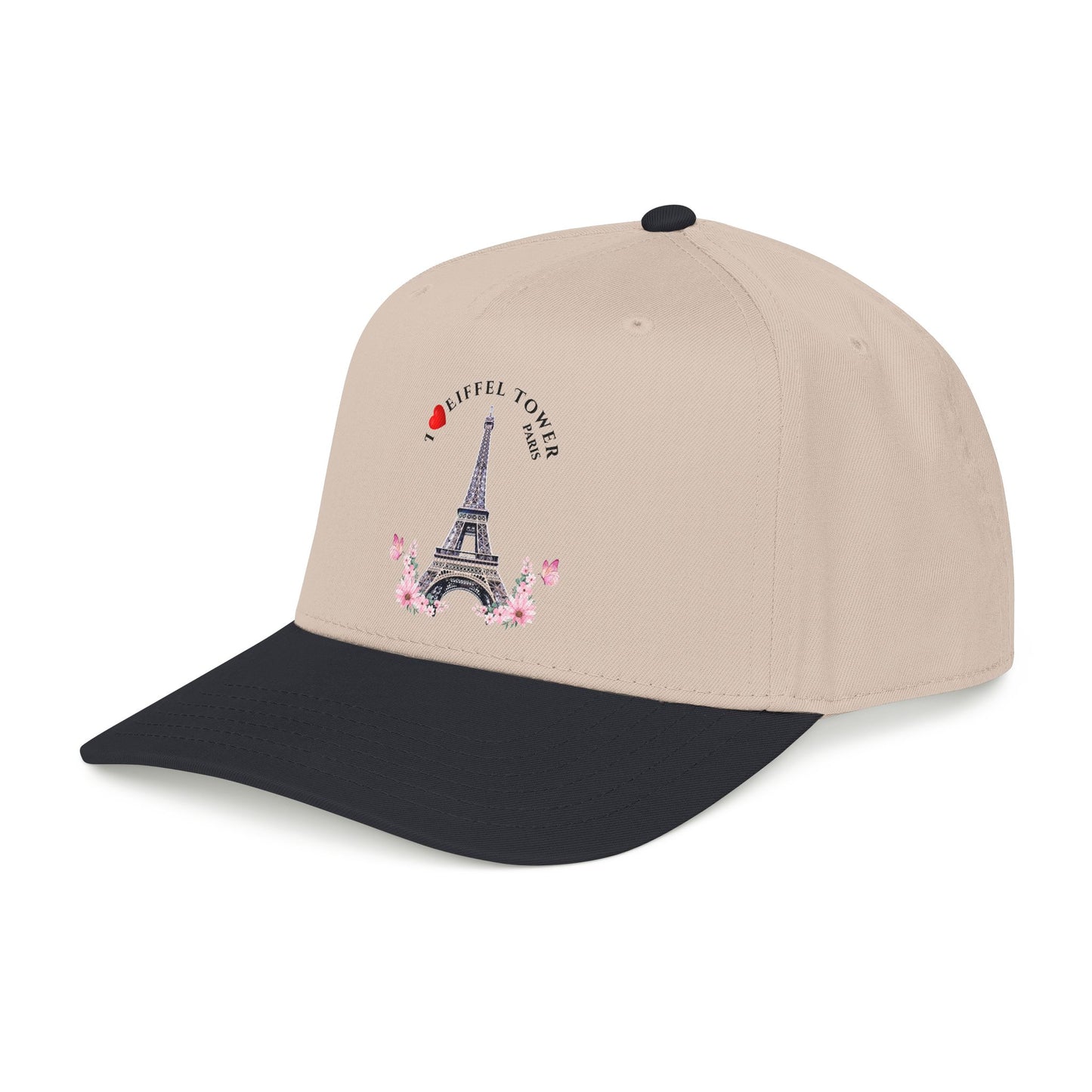 Eiffel Tower Floral Baseball Cap — Paris Travel Souvenir
