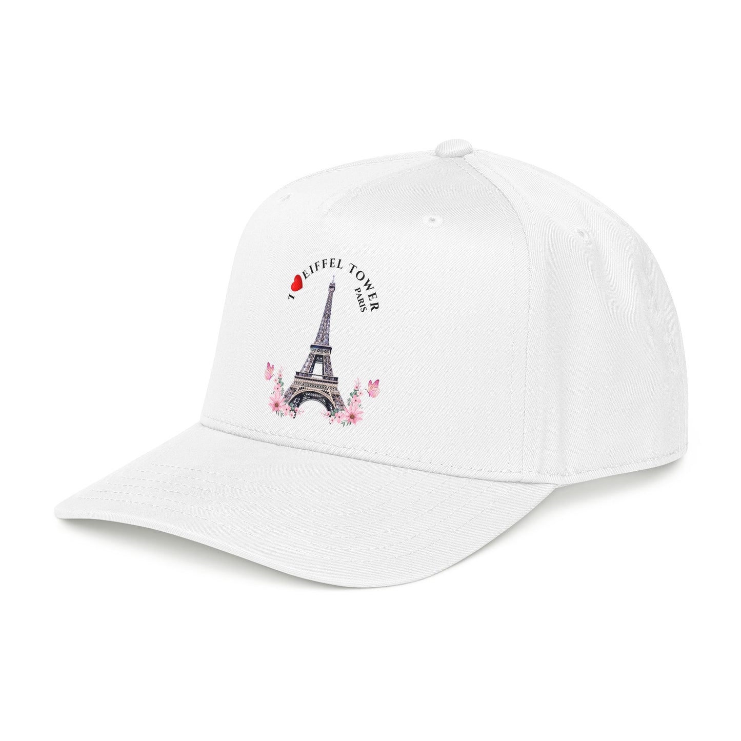 Eiffel Tower Floral Baseball Cap — Paris Travel Souvenir