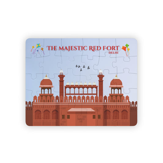 Red Fort Delhi Kids Puzzle — Educational Indian Landmark Jigsaw