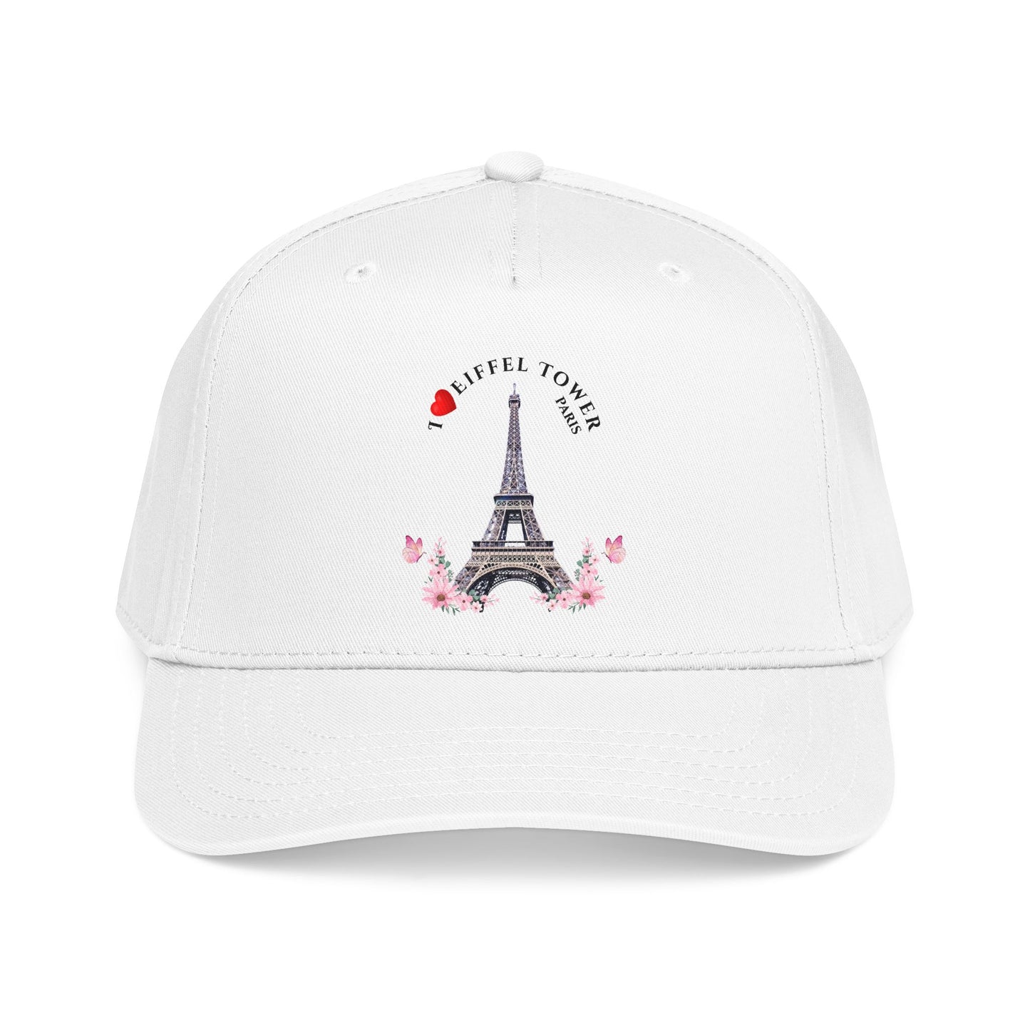 Eiffel Tower Floral Baseball Cap — Paris Travel Souvenir