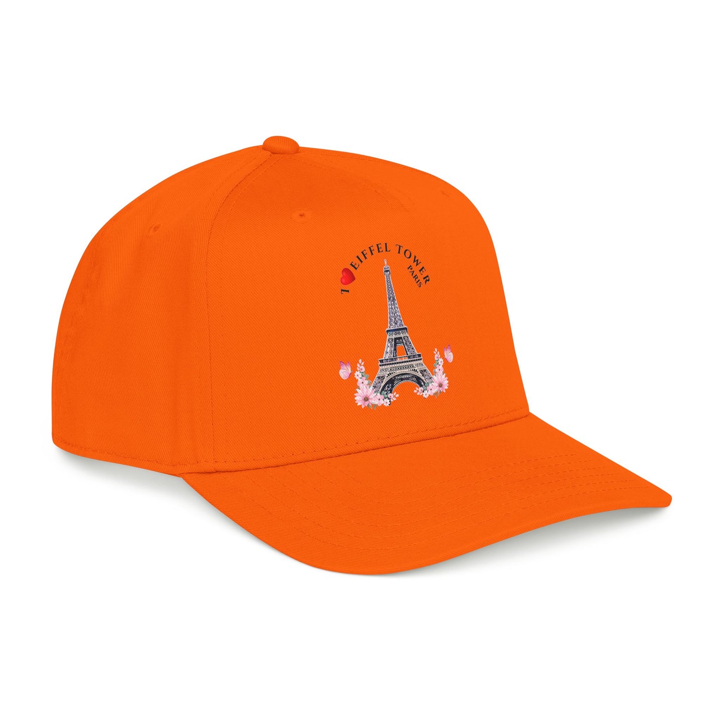 Eiffel Tower Floral Baseball Cap — Paris Travel Souvenir