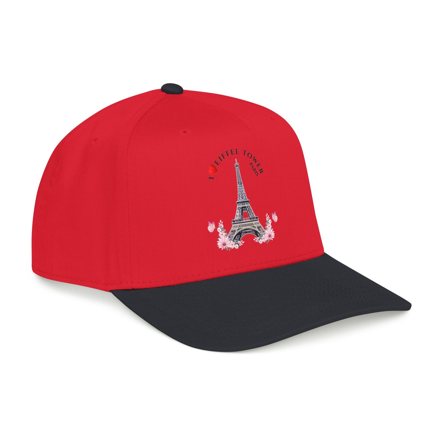 Eiffel Tower Floral Baseball Cap — Paris Travel Souvenir