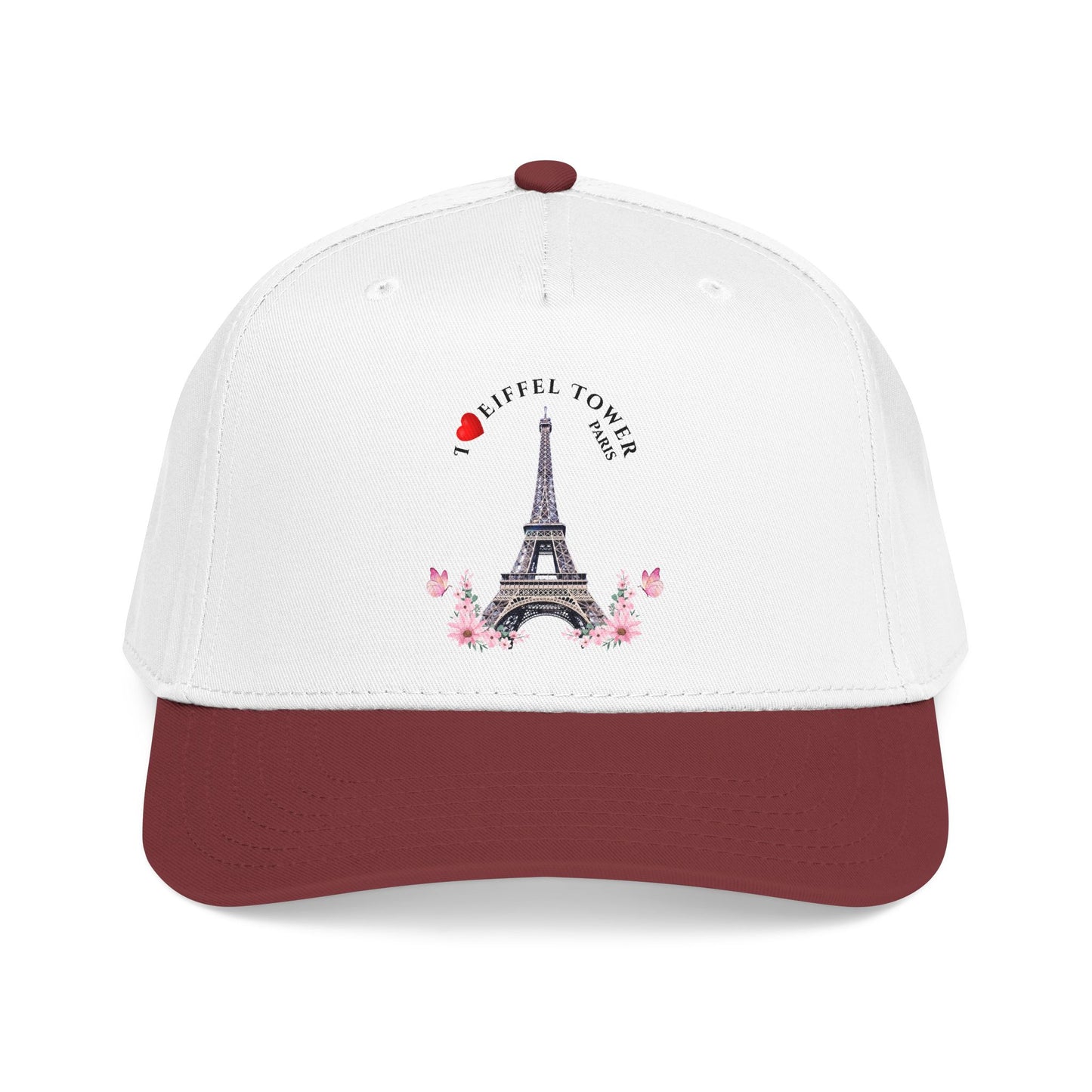 Eiffel Tower Floral Baseball Cap — Paris Travel Souvenir