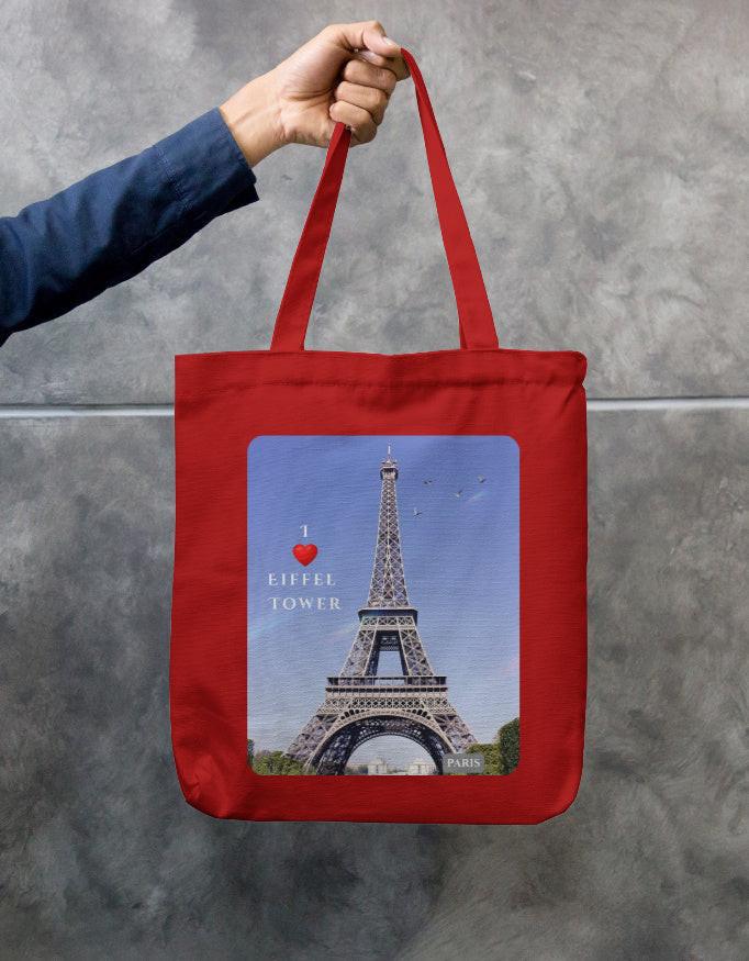 Zipper Tote Bag | Stylish & Durable Paris Eiffel Tower Design