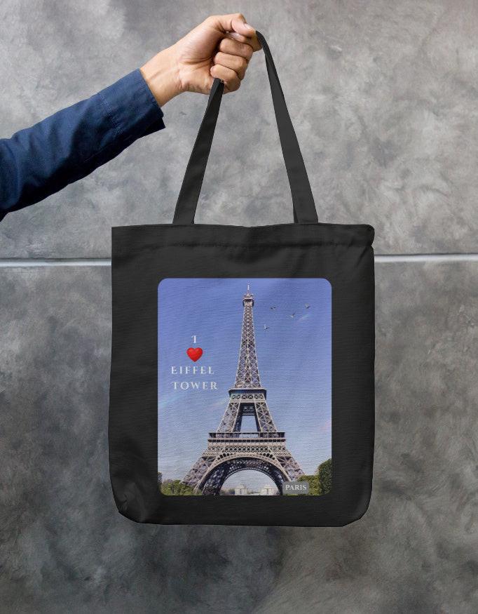 Zipper Tote Bag | Stylish & Durable Paris Eiffel Tower Design