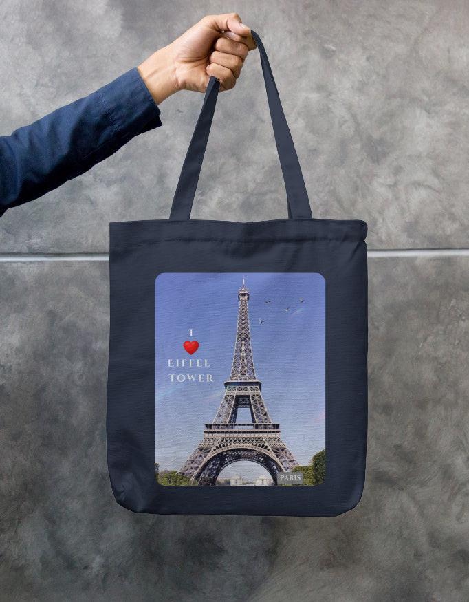 Zipper Tote Bag | Stylish & Durable Paris Eiffel Tower Design