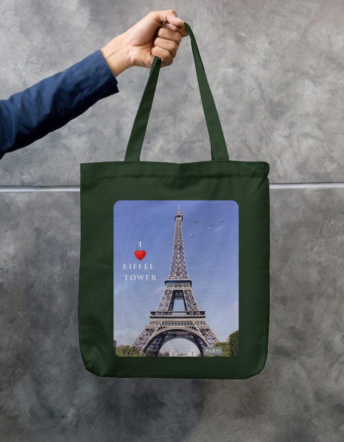 Zipper Tote Bag | Stylish & Durable Paris Eiffel Tower Design
