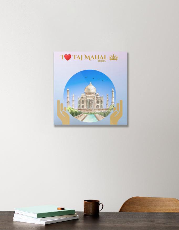 Acrylic Poster - Vibrant Taj Mahal Wall Art for Modern Decor