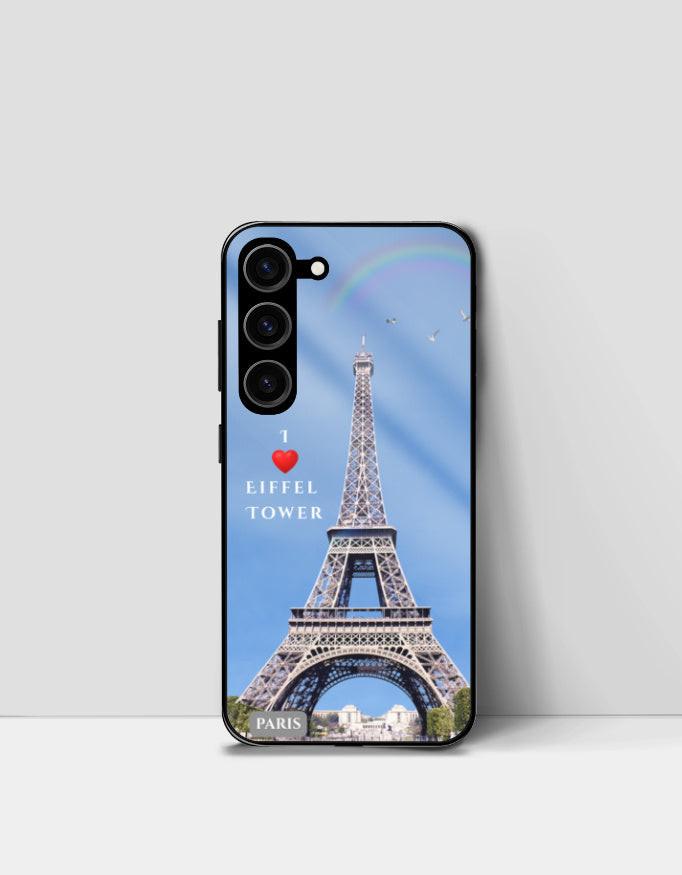 Glass Phone Case for Samsung - Slim & Durable with Eiffel Tower Design