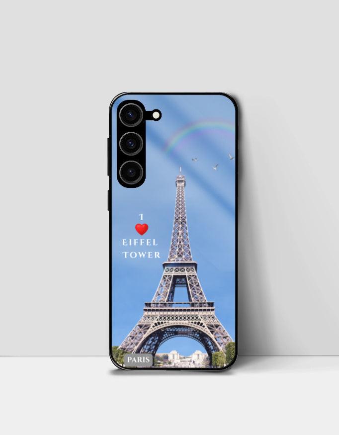 Glass Phone Case for Samsung - Slim & Durable with Eiffel Tower Design