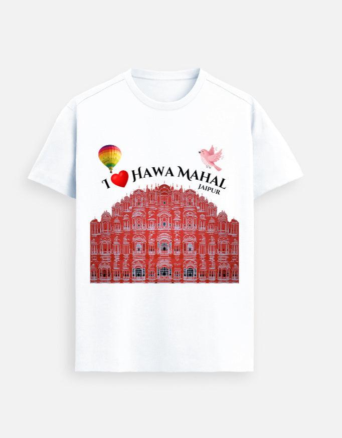 Supima Cotton T-Shirt – Unisex Jaipur Hawa Mahal Design, Soft & Comfy