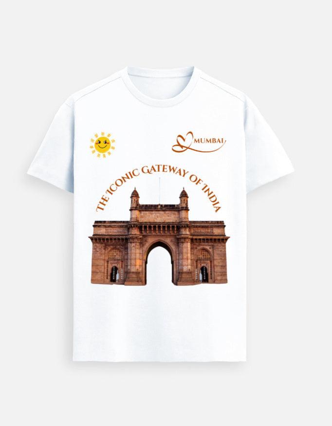 Supima Cotton T-Shirt - Unisex Comfortable Gateway of India Design Tee