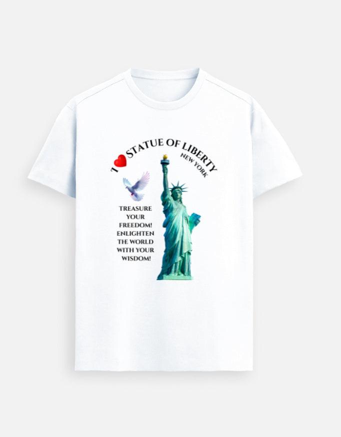 Supima Cotton T-Shirt – Unisex Tee | Elegant Statue of Liberty Design