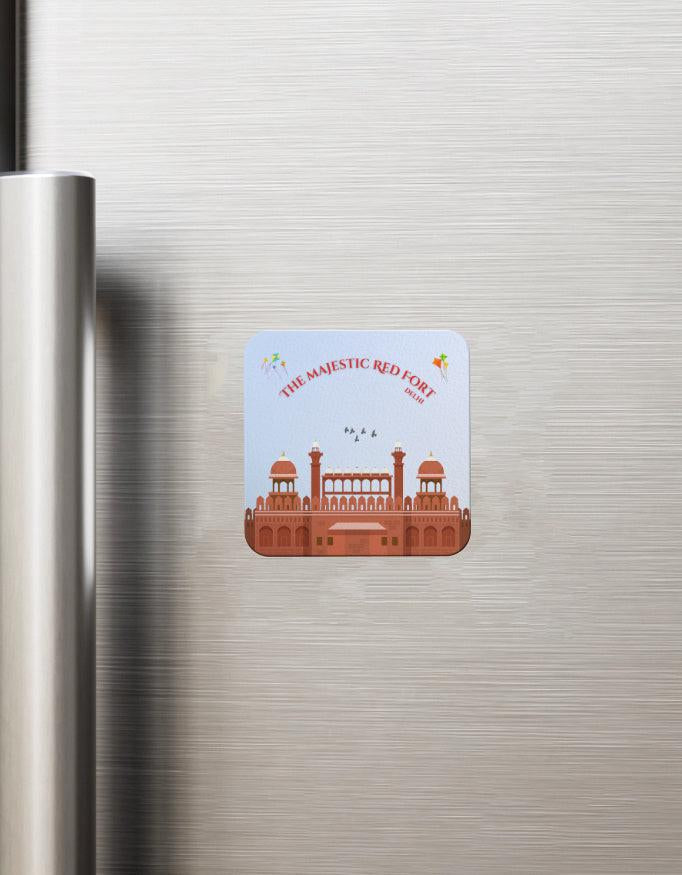 Fridge Magnet – Decorate Your Space with Elegant Red Fort Design