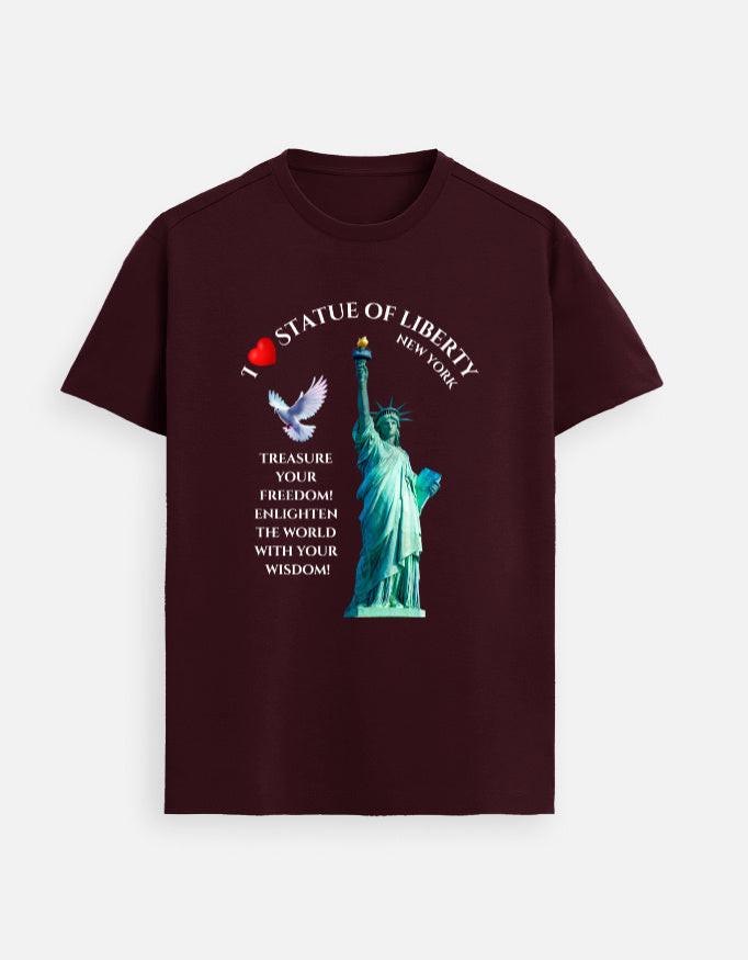 Supima Cotton T-Shirt - Unisex Stylish Tee Featuring Statue of Liberty