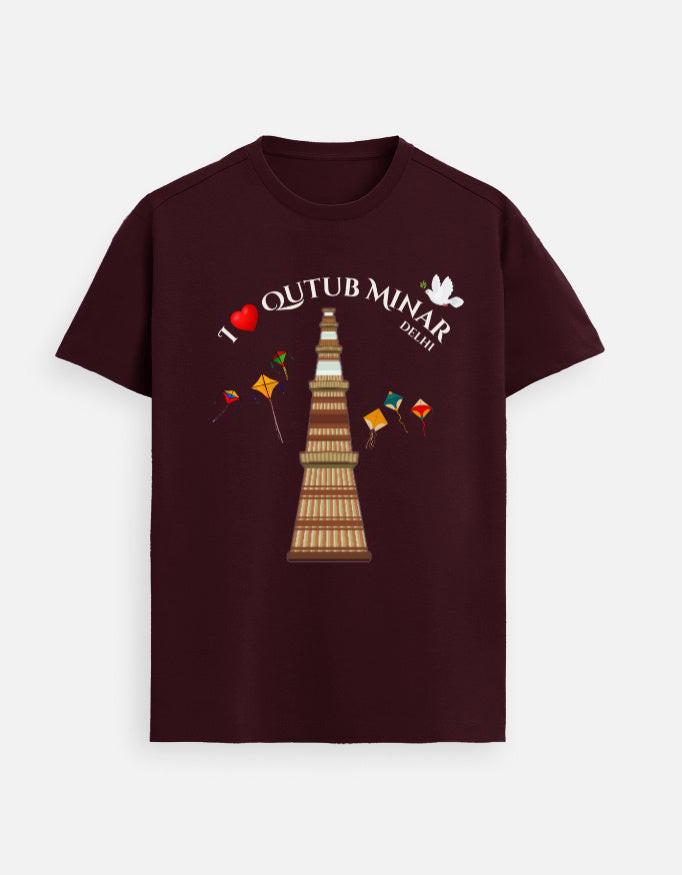 Supima Cotton T-Shirt - Unisex Style with Iconic Qutub Minar Design