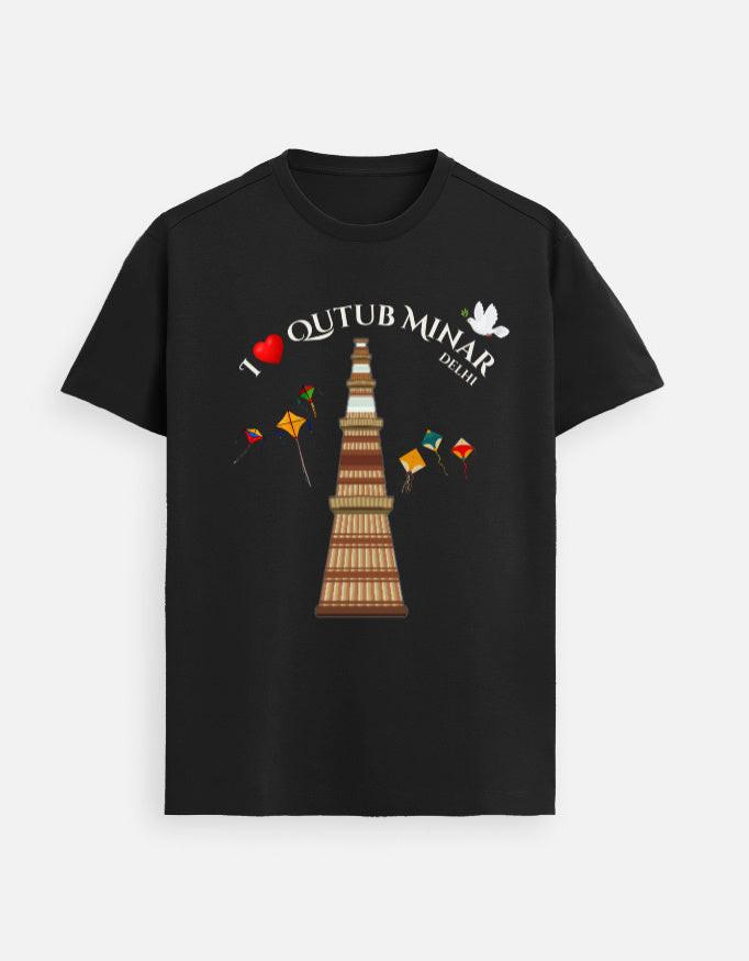 Supima Cotton T-Shirt - Unisex Style with Iconic Qutub Minar Design