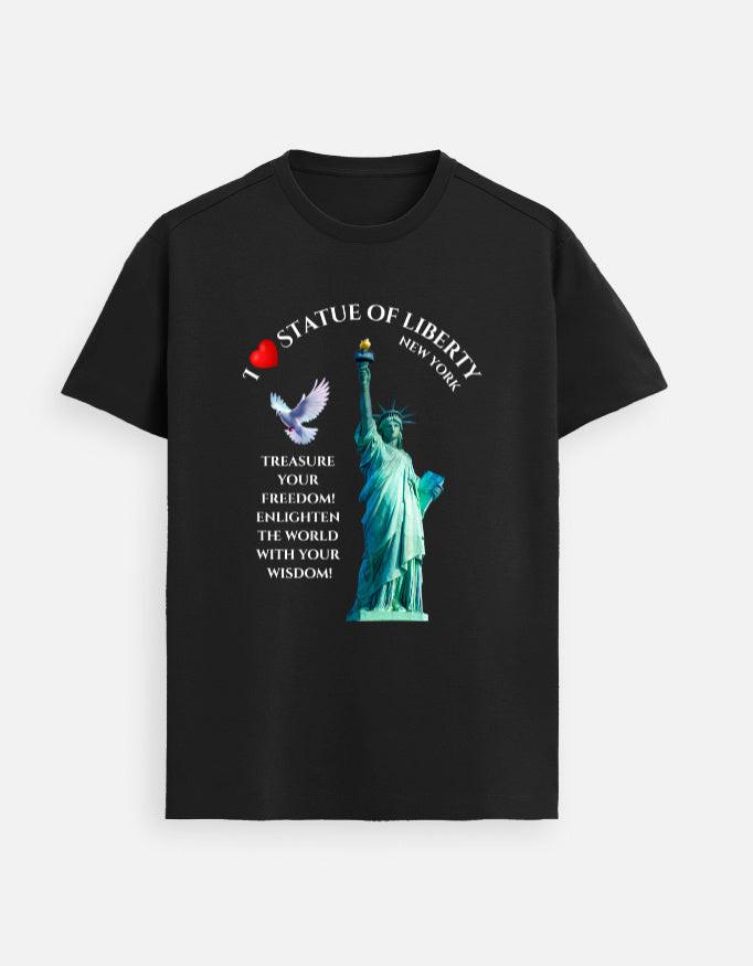 Supima Cotton T-Shirt - Unisex Stylish Tee Featuring Statue of Liberty