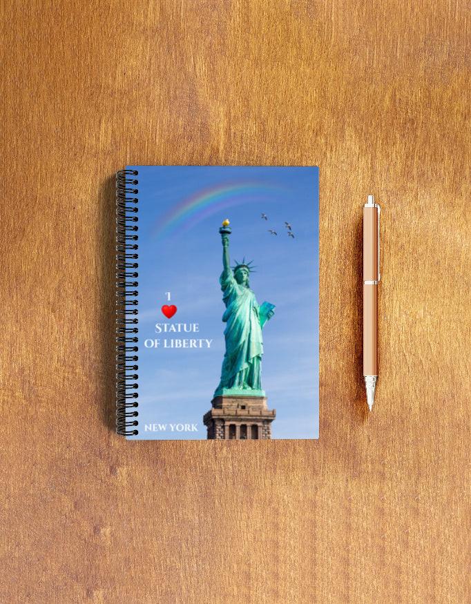 A5 Notepad - Sleek & Durable with Elegant Statue of Liberty Cover