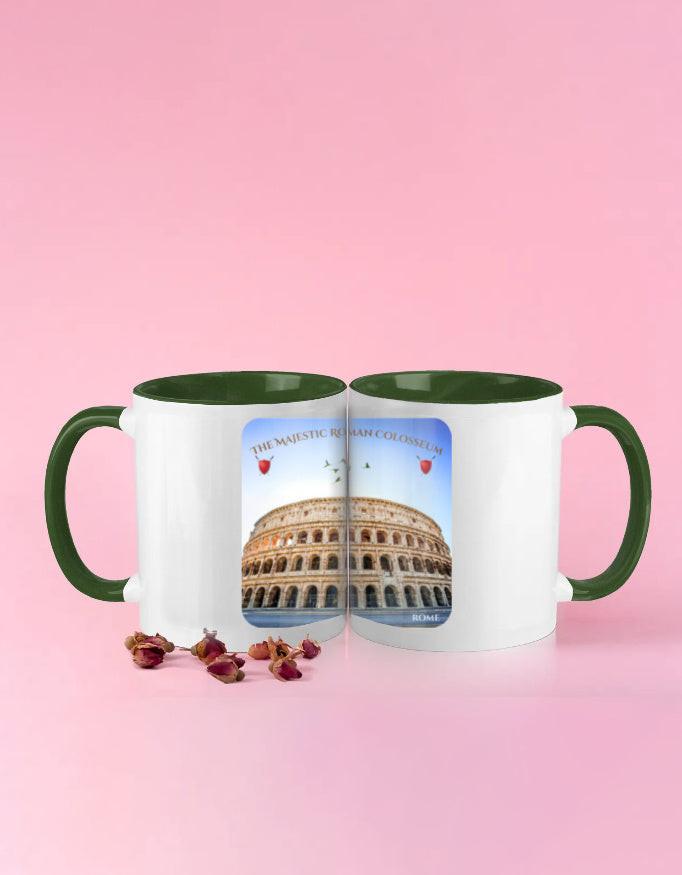 Coffee Mug Colored - Vibrant Ceramic Mug with Iconic Roman Colosseum