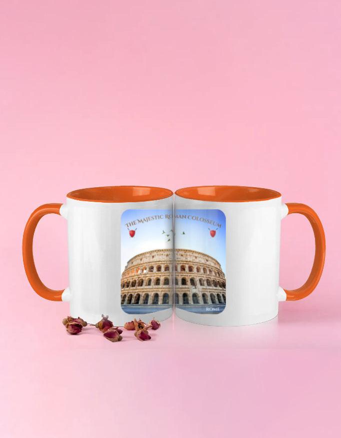 Coffee Mug Colored - Vibrant Ceramic Mug with Iconic Roman Colosseum