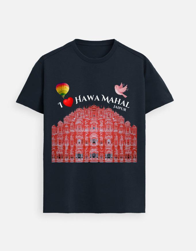 Supima Cotton T-Shirt: Unisex Hawa Mahal Design Tee | Stylish & Comfy