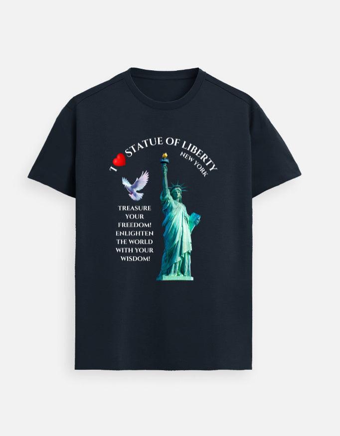 Supima Cotton T-Shirt - Unisex Stylish Tee Featuring Statue of Liberty
