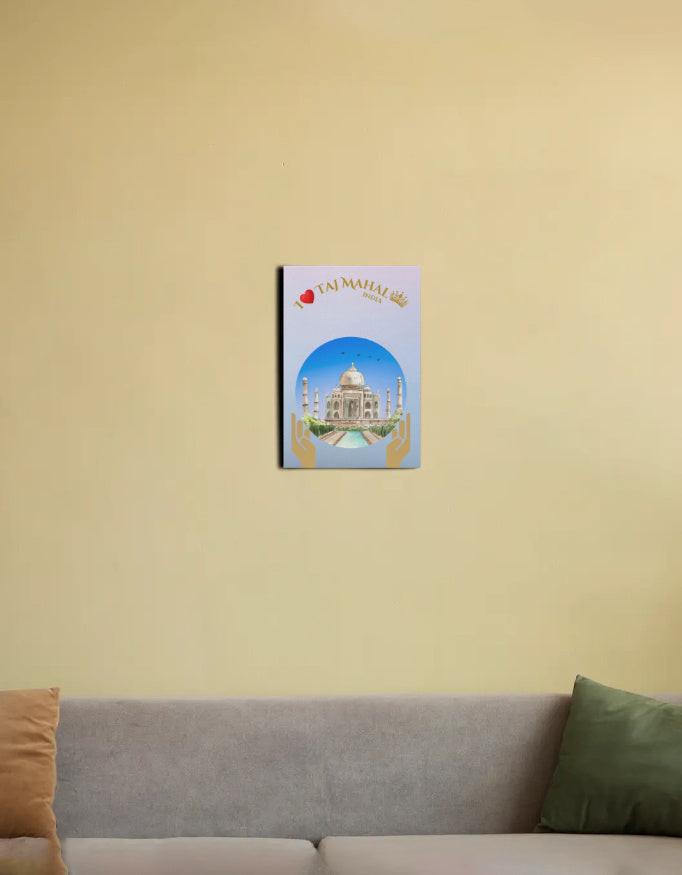 Wall Canvas: Vibrant, Fade-Proof Taj Mahal Artwork on Durable Canvas