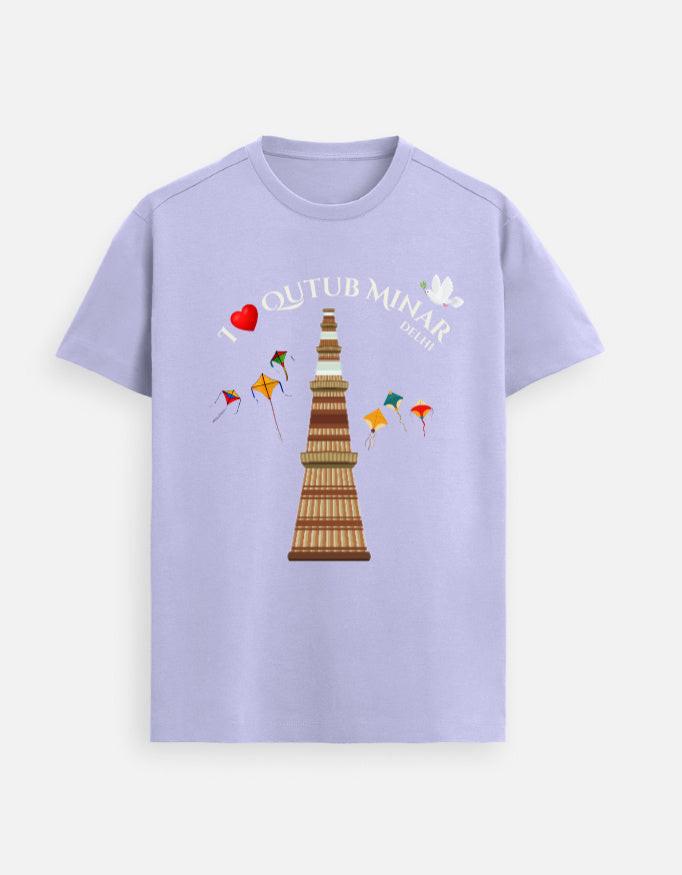 Supima Cotton T-Shirt - Unisex Style with Iconic Qutub Minar Design