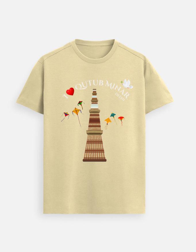 Supima Cotton T-Shirt - Unisex Style with Iconic Qutub Minar Design