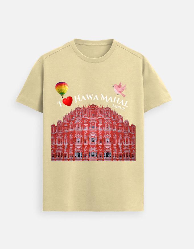 Supima Cotton T-Shirt: Unisex Hawa Mahal Design Tee | Stylish & Comfy