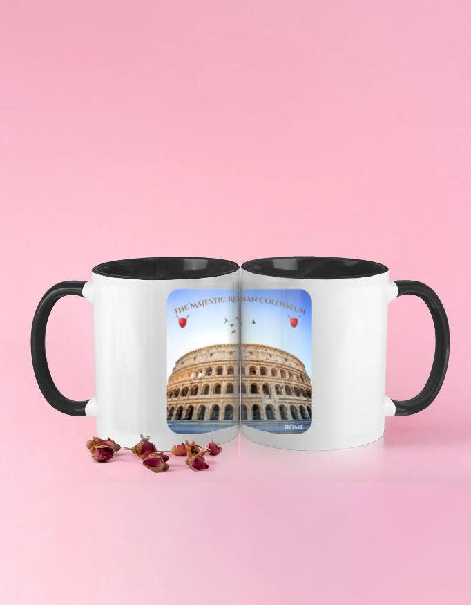 Coffee Mug Colored - Vibrant Ceramic Mug with Iconic Roman Colosseum