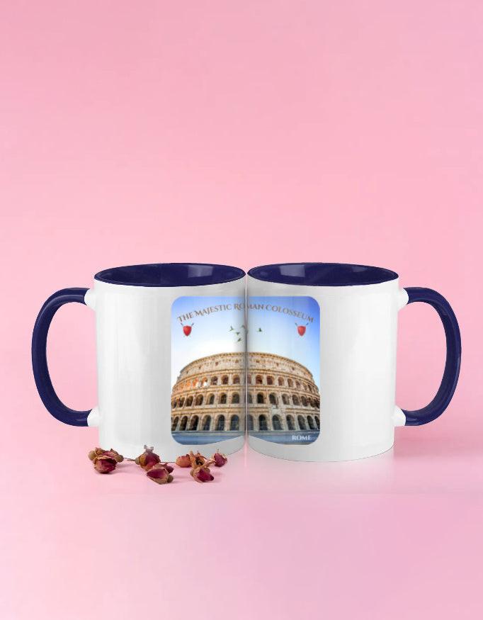 Coffee Mug Colored - Vibrant Ceramic Mug with Iconic Roman Colosseum