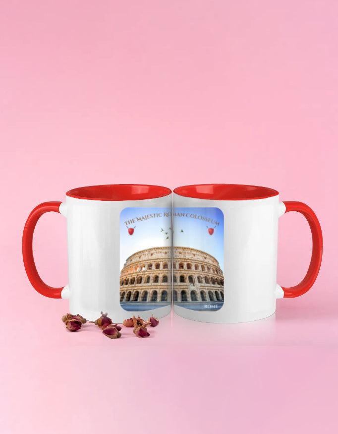 Coffee Mug Colored - Vibrant Ceramic Mug with Iconic Roman Colosseum