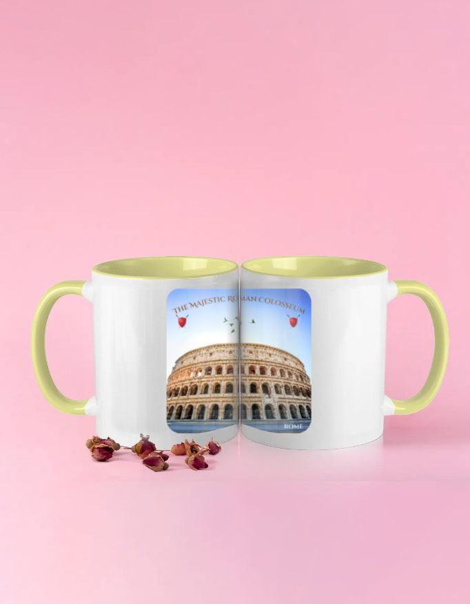 Coffee Mug Colored - Vibrant Ceramic Mug with Iconic Roman Colosseum